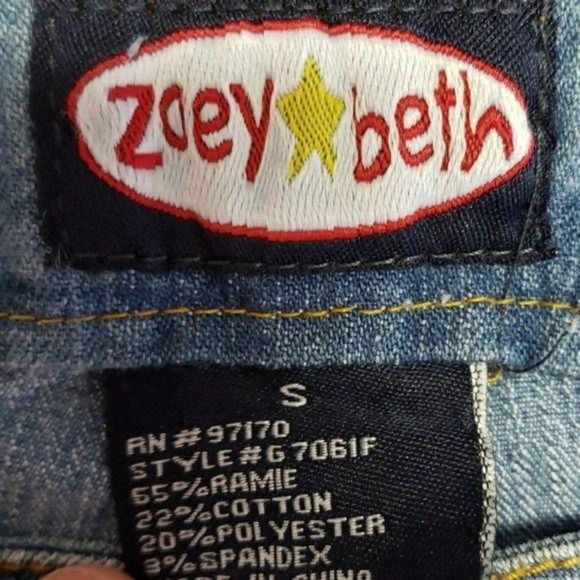 Zoey Beth jeweled wide‎ leg capris bermuda denim jean size 5 shorts - Picture 8 of 8